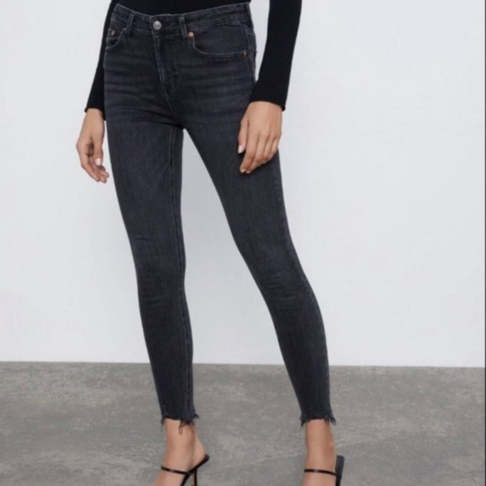 Zara Women's Skinny Jeans - Dark Gray